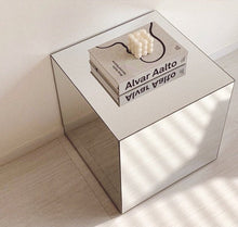 Load image into Gallery viewer, Mirror Coffee Table Side Table Cube Shape Interior Scandinavian Design
