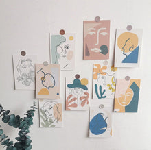 Load image into Gallery viewer, 5 x Art Postcards with Nordic Abstract Illustrations
