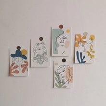Load image into Gallery viewer, 5 x Art Postcards with Nordic Abstract Illustrations
