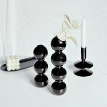 Load image into Gallery viewer, Black Glass Vases and Candle Holders
