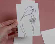 Load image into Gallery viewer, 4 x Art Postcards with Female Body Illustrations
