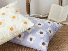 Load image into Gallery viewer, Daisy Flower Embroidery Cotton Cushion Cover
