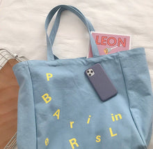 Load image into Gallery viewer, Paris Berlin Tote Bag Market Canvas Grocery Bag Jute Bag Reusable Shopping Bag Cotton Paris Tote Bag
