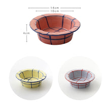 Load image into Gallery viewer, Hand painted checkered ceramic bowl
