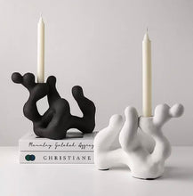 Load image into Gallery viewer, Sculptural Candle Holder (black or white)
