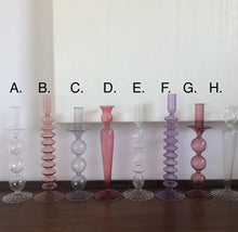 Load image into Gallery viewer, Berry Glass Candlestick Holders
