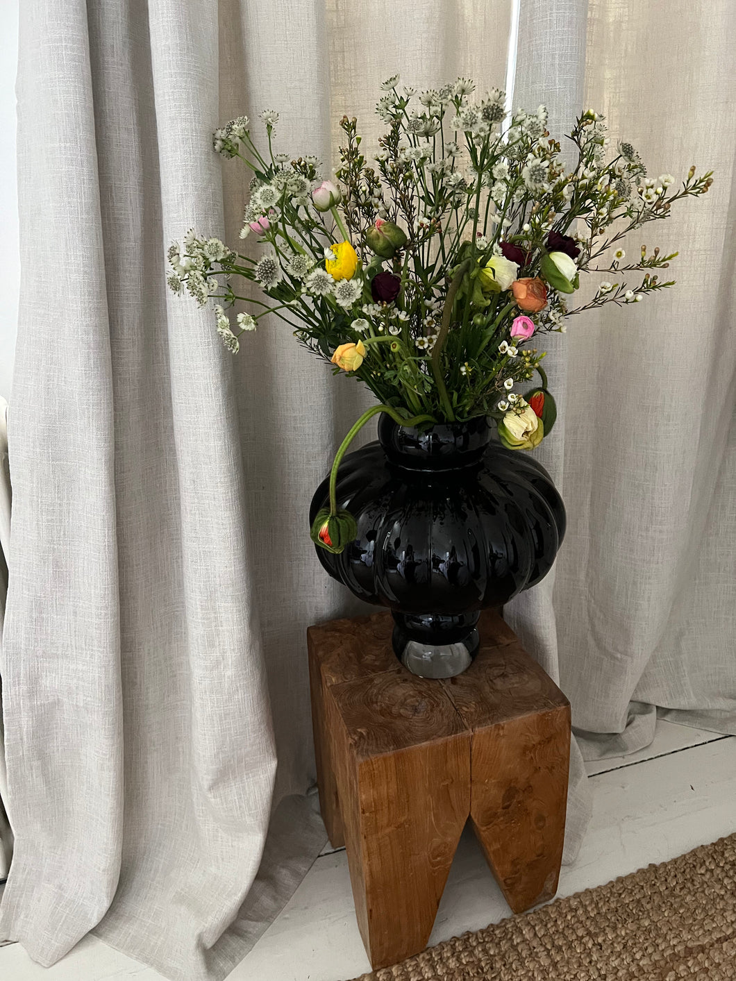 Solid Wood Coffee Side Table in Tooth shape