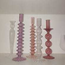 Load image into Gallery viewer, Berry Glass Candlestick Holders
