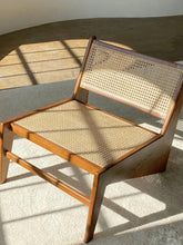 Load image into Gallery viewer, Chandigarh Woven Rattan Lounge Chair in Solid Wood
