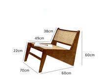 Load image into Gallery viewer, Chandigarh Woven Rattan Lounge Chair in Solid Wood
