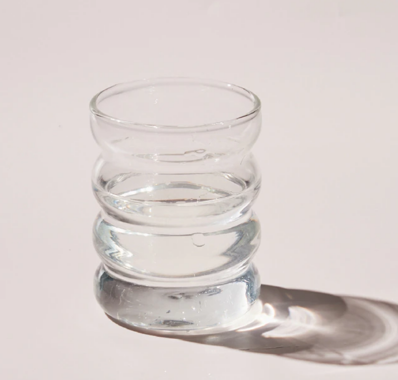Wave shaped heat-resistant bubble Glass cup