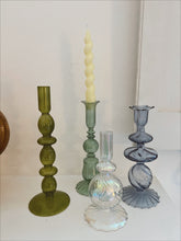 Load image into Gallery viewer, Colourful Glass Candlestick Holders
